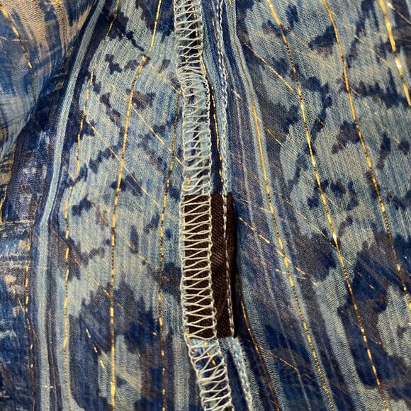 Hale Bob Silk Chiffon Metallic Accent Blouse - Picture 7 of 7